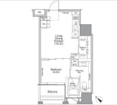 ザパークハビオSOHO横浜関内 間取り図