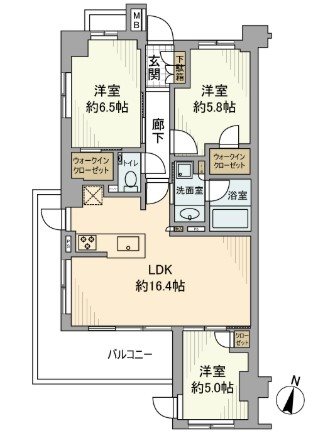 ルフォン横浜根岸 間取り図