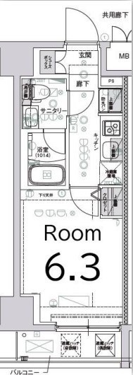 クレストタップ新横浜 間取り図