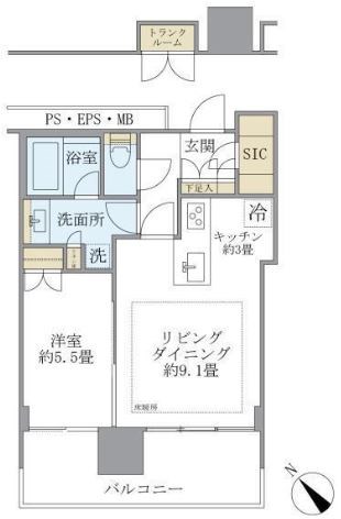 ブリリアグランデみなとみらい 間取り図