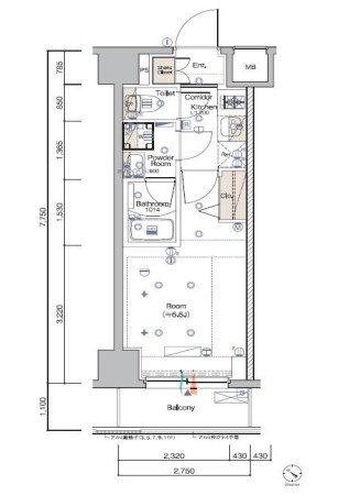 シーフォルム関内ツー  間取り図