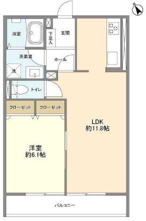 フロイデ野毛山 間取り図