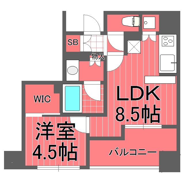 グローベルザスイート横浜コアシス  間取り図