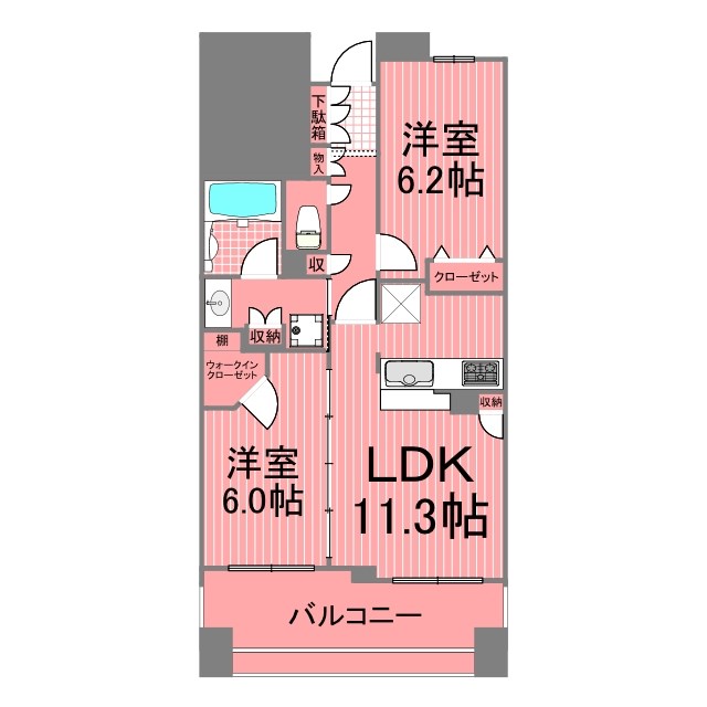 ライオンズマンションセントワーフ横濱   間取り図