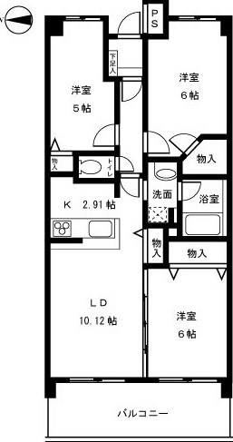 エスト大倉山 間取り図