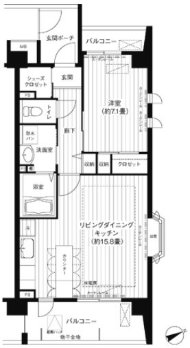 コーポレート東戸塚 間取り図