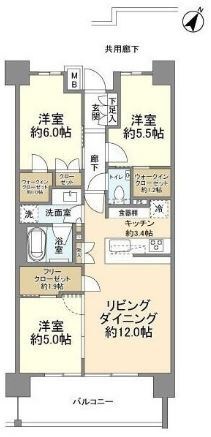 ザパークハウス横浜新子安フロント 間取り図