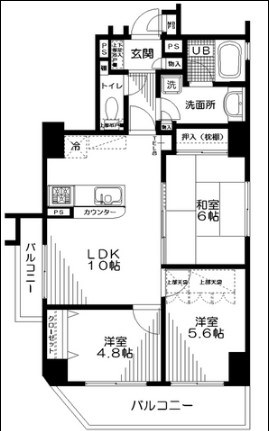 日神パレステージ横浜吉野町 間取り図