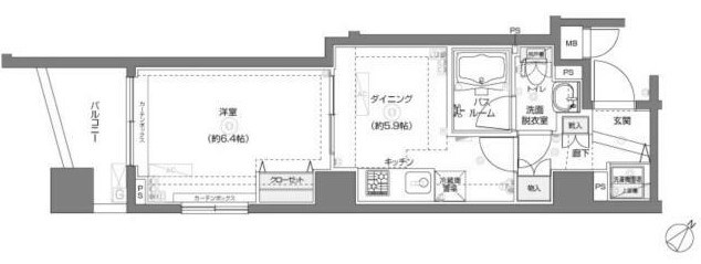 フェニックス横濱関内ベイマークス 間取り図