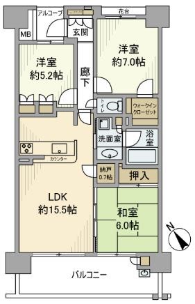 川崎サイトシティⅠ番館 間取り図