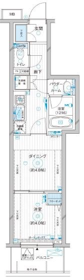 レグラス横浜ポートサイド 間取り図