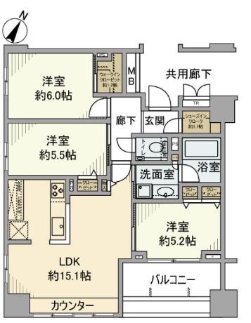 ディアスタ横濱中央 間取り図