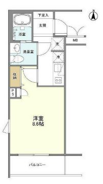 ラティエラ横濱六角橋 間取り図
