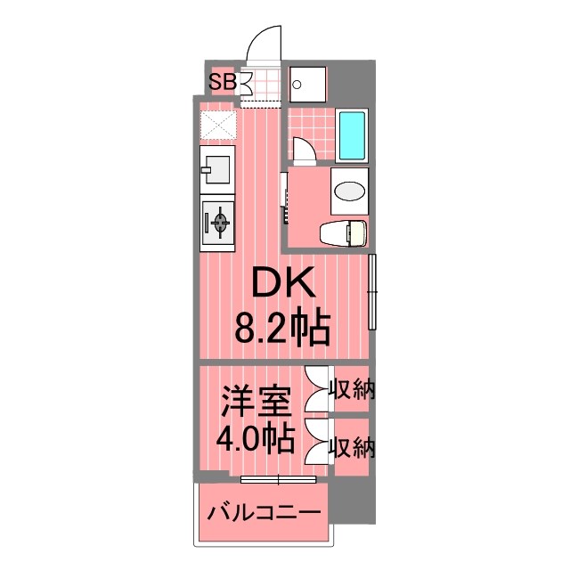 フラッツタヒコ 間取り図