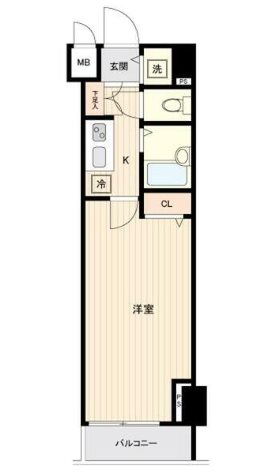 トーシンフェニックス日本橋兜町弐番館  706号室 間取り