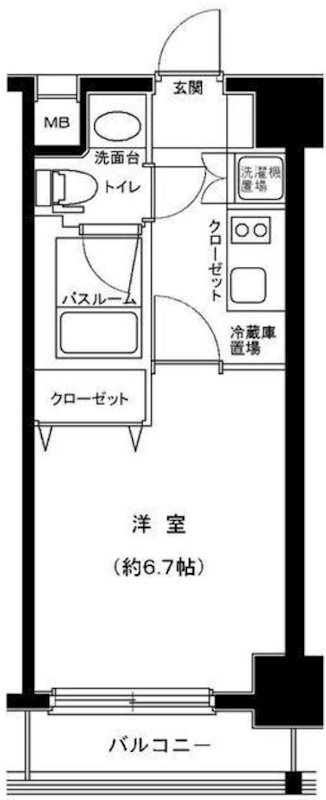 パークサイド九段    904号室 間取り