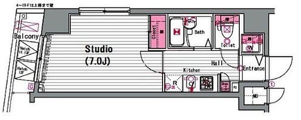 ガラステージ神田     11号室 間取り