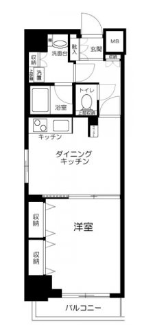 トーシンフェニックス浅草リバーサイド   1203号室 間取り