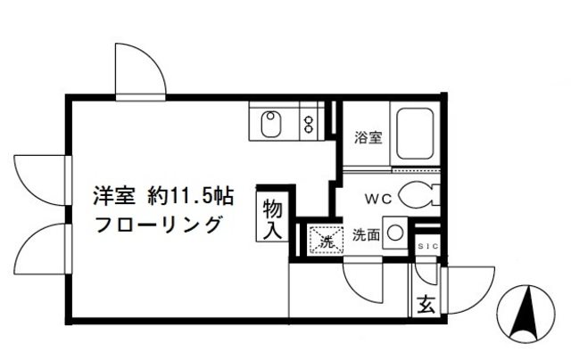 アレーロ白山Ⅱ   301号室 間取り