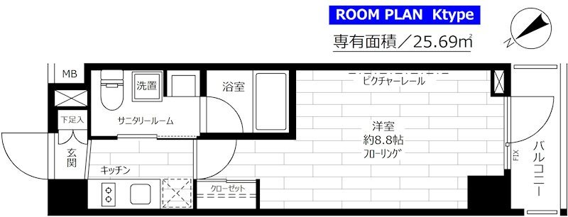 ステージグランデ茅場町   411号室 間取り