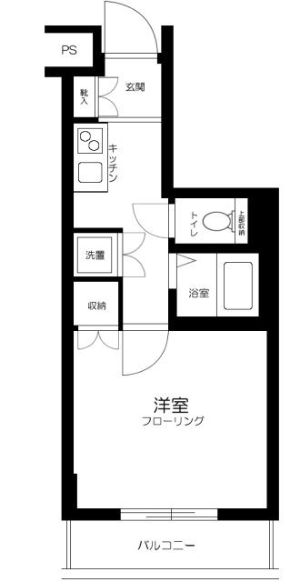 スカイコート日本橋浜町第３   206号室 間取り