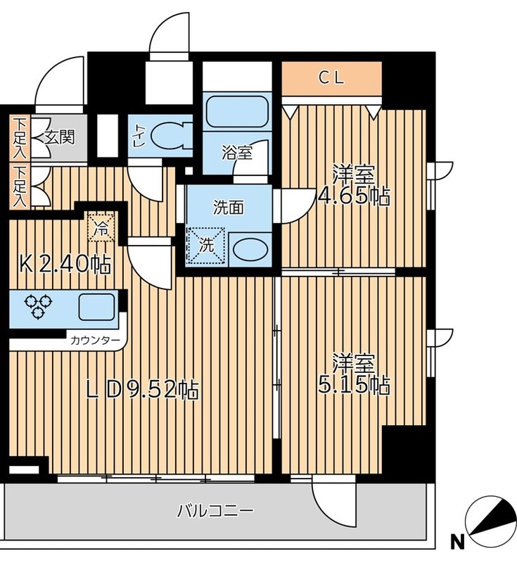 CITY SPIRE 新富町 間取り