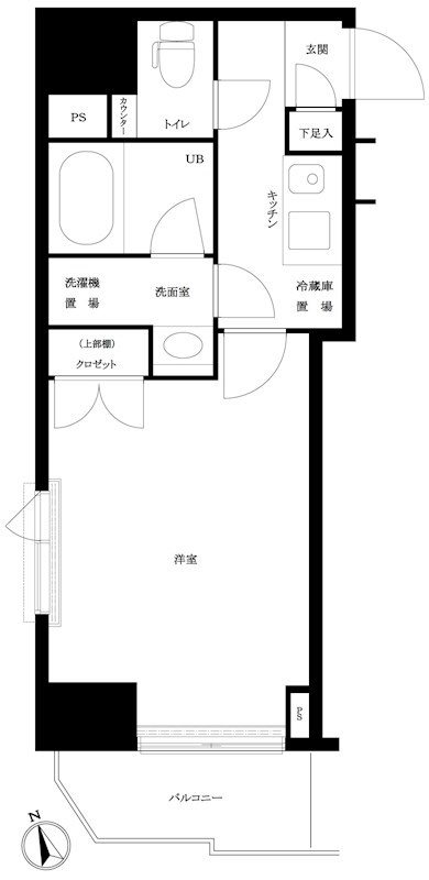 ルーブル新宿原町 203号室 間取り