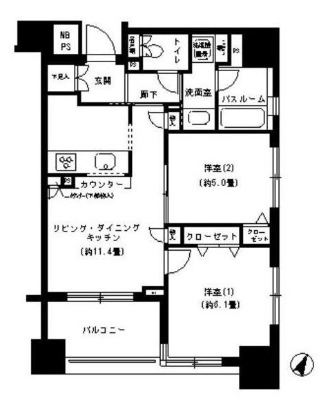 パークキューブ市ヶ谷  間取り