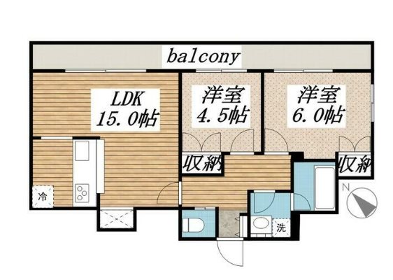 メゾンドヴィレ駒形    1102号室 間取り