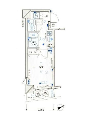 パークウェル千駄木駅前   1002号室 間取り