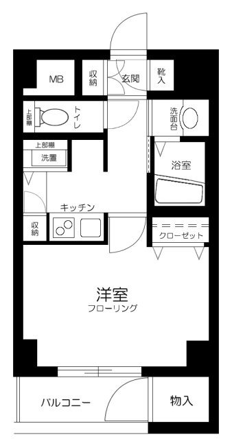 メゾンドヴィレ八丁堀  303号室 間取り