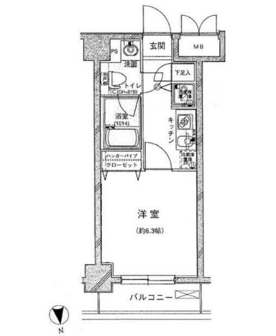 パレステュディオ御茶ノ水駿河台参番館   404号室 間取り