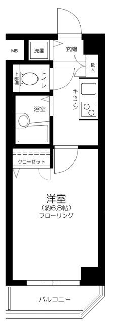 菱和パレス飯田橋  405号室 間取り