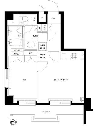 ルーブル飯田橋   701号室 間取り