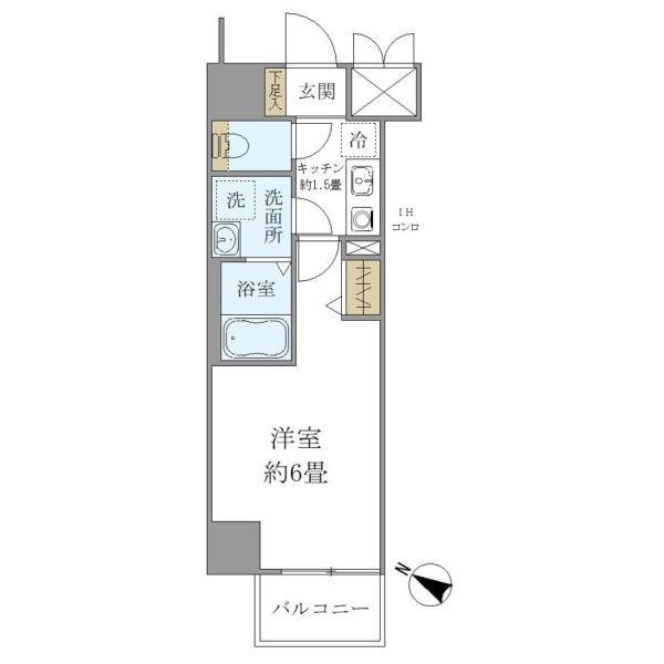 シエル白山B館   201号室 間取り