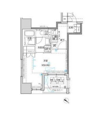 クレイシア日本橋水天宮前   203号室 間取り