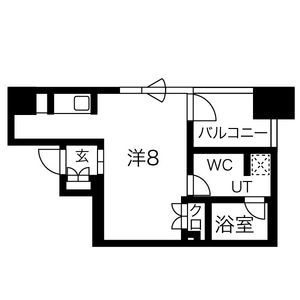 スパシエ上野ステーションプラザ    1103号室 間取り