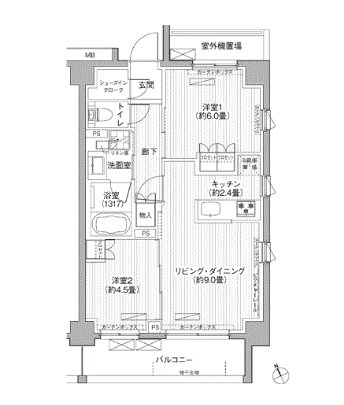 メゾンカルム市谷仲之町  601号室 間取り