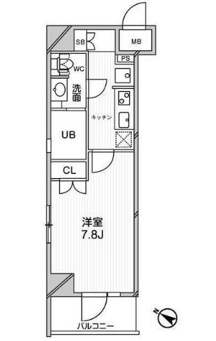 エルスタンザ文京千駄木   1301号室 間取り