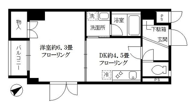 スプリーム九段   401号室 間取り