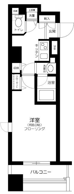 パークウェル京橋   801号室 間取り