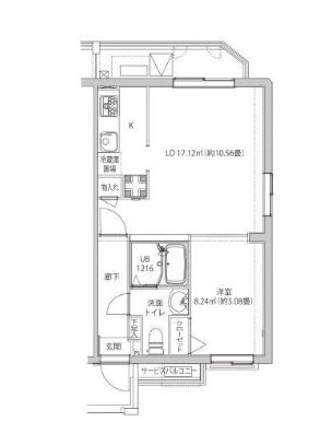 ルミード飯田橋    307号室 間取り