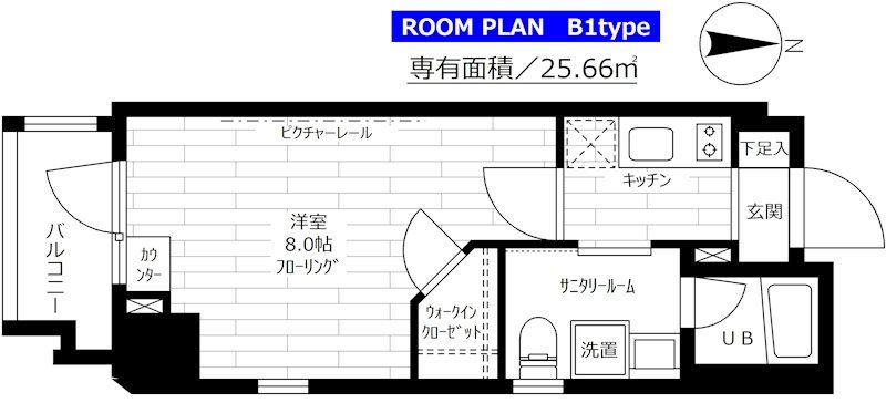 ステージファースト新宿原町   602号室 間取り