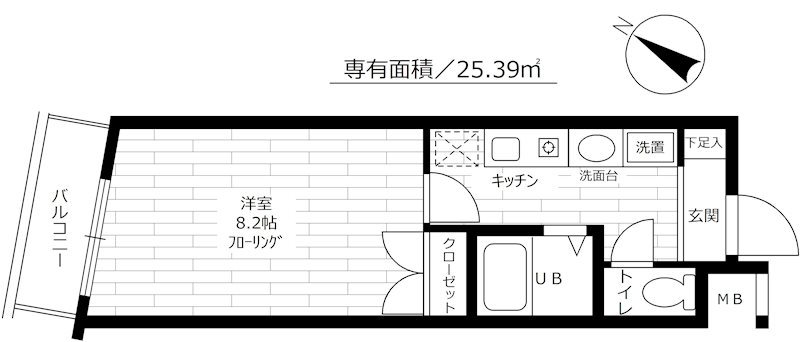 ステージファースト神田    404号室 間取り