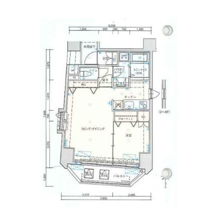 バージュアル新御徒町     501号室 間取り