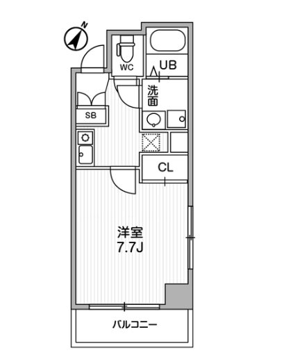 コスモリード人形町 903号室 間取り