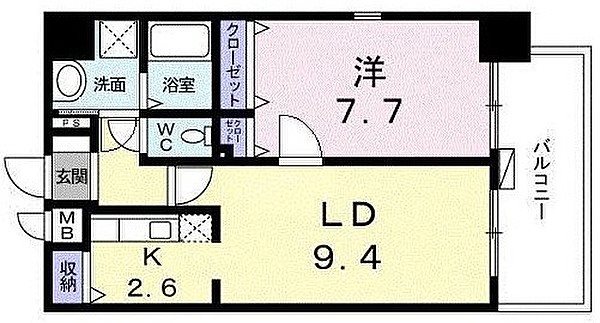 フェスタ元浅草    701号室 間取り