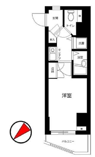 アイフェリーク八丁堀    10号室 間取り