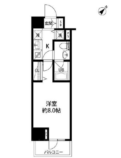 ルクレ日本橋馬喰町    308号室 間取り