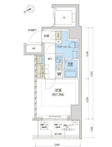 ジェノヴィア浅草橋グリーンヴェール      1001号室 間取り